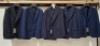 5 X BRAND NEW NAVY BLUE DAN JOHN BLAZERS IN VARIOUS STYLES AND SIZES TO INCLUDE - 2 X SIZE 46 - RRP &pound;99.99 PER BLAZER & 3 X SIZE 48 RRP 1 X &pound;99.99, 1 X &pound;109.99 & 1 X &pound;229.99.