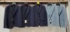 5 X BRAND NEW DAN JOHN BLAZERS IN VARIOUS STYLES AND SIZES TO INCLUDE - 2 X LIGHT AND WHITE BLUE BLAZERS IN SIZES 1 X SIZE 50 & 1 X SIZE 52 - RRP &pound;179.99 AND 3 X NAVY BLUE BLAZERS IN SIZE 50 RRP - 1 X &pound;119.99, &pound; 1 X &pound;129.99 & 1 X &pound;99.99.