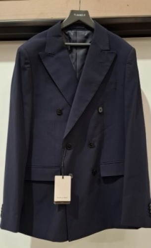 5 X BRAND NEW NAVY BLUE DAN JOHN BLAZERS IN VARIOUS SIZES TO INCLUDE - 2 X SIZE 50 & 3 X SIZE 52 - RRP &pound;109.99 PER BLAZER.