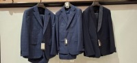 3 X BRAND NEW DAN JOHN BLUE FULL SUITS IN SIZES 46-54-48 RRP-&pound;179.99 PP