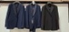 3 X BRAND NEW DAN JOHN NAVY BLUE FULL SUITS IN SIZES 46-48-54 RRP-&pound;179.99 PP