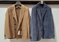 5 X BRAND NEW DAN JOHN CAMEL AND CORDROY BLUE SUIT JACKETS IN VARIOUS STYLES AND COLOURS - SIZES 50-52-54 - RRP-&pound;129.99 PP