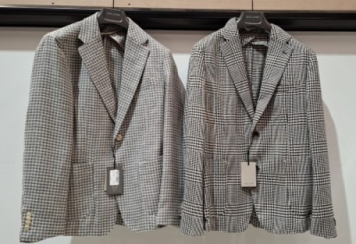 5 X BRAND NEW DAN JOHN SUIT JACKETS IN VARIOUS STYLES AND COLOURS - SIZES 46-48-50- RRP-&pound;129.99 PP