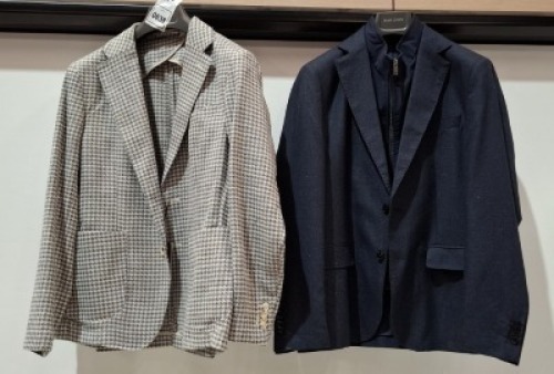 5 X BRAND NEW DAN JOHN SUIT JACKETS IN VARIOUS STYLES AND COLOURS - SIZES 44-46-48- RRP-&pound;129.99 PP
