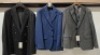 5 X BRAND NEW DAN JOHN SUIT JACKETS IN VARIOUS STYLES AND COLOURS - SIZES 48-52-- RRP-&pound;129.99 PP