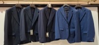 5 X BRAND NEW DAN JOHN NAVY SUIT JACKETS IN VARIOUS STYLES AND COLOURS - SIZES 46-50-44-- RRP-&pound;129.99 PP