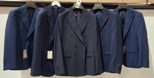 5 X BRAND NEW DAN JOHN BLUE SUIT JACKETS IN VARIOUS STYLES AND COLOURS - SIZES 46-58-54 RRP-&pound;129.99 PP