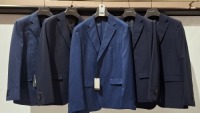 5 X BRAND NEW DAN JOHN BLUE SUIT JACKETS IN VARIOUS STYLES AND COLOURS - SIZES 48-54-60 - RRP-&pound;129.99 PP