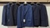 5 X BRAND NEW DAN JOHN BLUE SUIT JACKETS IN VARIOUS STYLES AND COLOURS - SIZES 48-54-60 - RRP-&pound;129.99 PP