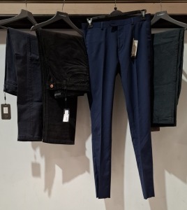 20 X BRAND NEW DAN JOHN SUIT PANTS AND CHINOS IN VARIOUS STYLES AND COLOURS IN SIZES 48-52-56-44 ETC RRP-£79.99 PP