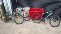 3 X MOUNTAIN BIKES LOT CONTAINING PULSAR BOSS , PIRANHA , SHRED 2- 4 FRO KONA