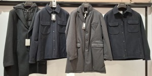 4 X BRAND NEW DAN JOHN NAVY AND GREY OVERSHIRTS IN SIZE 50-58 - RRP-£129.99