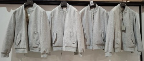4 X BRAND NEW DAN JOHN GREY BOMBER JACKETS IN SIZE L-XL-XXL-3XL - RRP-&pound;129.99