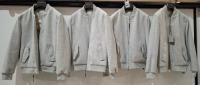 4 X BRAND NEW DAN JOHN GREY BOMBER JACKETS IN SIZE L-XL-XXL-3XL - RRP-&pound;129.99