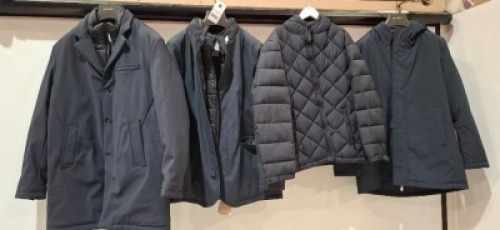 4 X BRAND NEW DAN JOHN MIXED COATS IN NAVY SIZES 3XL - L -52 RRP-&pound;189.99 PP