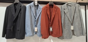 3 X BRAND NEW DAN JOHN MIXED COATS AND JACKETS BLACK / WHITE AND BROWN SIZES 44-48-58 - RRP£139.99 PP