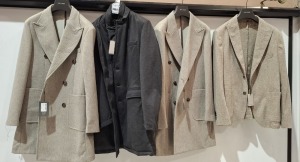 4 X BRAND NEW DAN JOHN MIXED COATS BLACK AND GREY SIZES 44 -54 - RRP-£139.99 PP