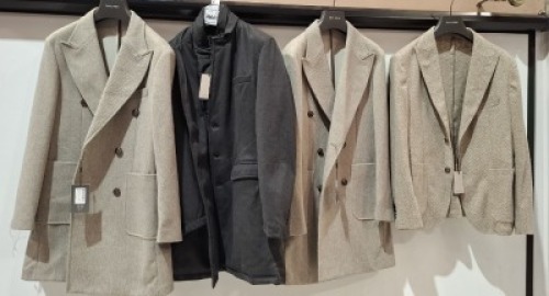 4 X BRAND NEW DAN JOHN MIXED COATS BLACK AND GREY SIZES 44 -54 - RRP-&pound;139.99 PP