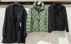 3 X BRAND NEW DAN JOHN MIXED COATS IN GREEN BLACK AND NAVY - SIZES SMALL - M -44 - RRP-£80 PP