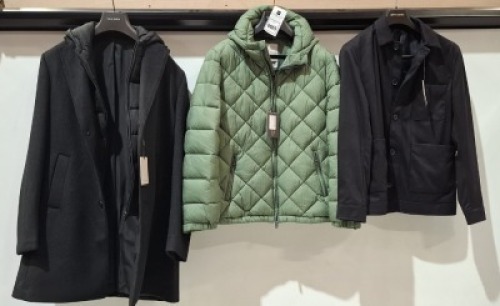 3 X BRAND NEW DAN JOHN MIXED COATS IN GREEN BLACK AND NAVY - SIZES SMALL - M -44 - RRP-&pound;80 PP