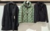 3 X BRAND NEW DAN JOHN MIXED COATS IN GREEN BLACK AND NAVY - SIZES SMALL - M -44 - RRP-&pound;80 PP