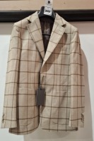 5 X BRAND NEW DAN JOHN CHECK JACKETS IN LIGHT BROWN SIZES 46-48-50 - RRP-&pound;149.99