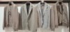 4 X BRAND NEW DAN JOHN MIXED COAT LOT TO INCLUDE 2X BOMBER JACKETS IN GREY AND LIME - L-XL 2X SUIT JACKETS IN GREEN AND WHITE/GREY IN SIZE 50-56 - RRP-&pound;129.99 PP
