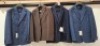 4 X BRAND NEW DAN JOHN MIXED LOT TO INCLUDE SUIT JACKET - 3X COMPLETE SUITS IN NAVY AND BROWN SIZES 46-52-50 - RRP-&pound;139.99