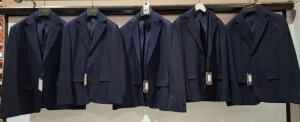 5 X BRAND NEW DAN JOHN MIXED COATS LOT IN NAVY I SIZES 48-50-56 ETC RRP-£139.99 PP