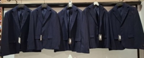 5 X BRAND NEW DAN JOHN MIXED COATS LOT IN NAVY I SIZES 48-50-56 ETC RRP-&pound;139.99 PP
