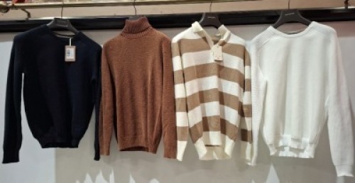 10 X BRAND NEW DAN JOHN MIXED JUMPER LOT IN VARIOUS STYLES AND COLOURS IN SIZES - L-S-44 ETC