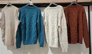 10 X BRAND NEW DAN JOHN MIXED JUMPERS LOT IN VARIOUS STYLES AND COLOURS IN SIZES -XL-M-S -ETC