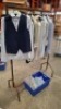 30 X BRAND NEW MIXED DAN JOHN SHIRTS IN VARIOUS STYLES COLOURS AND SIZES - ON 1 RAIL AND 1 TRAY