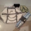 17 X BRAND NEW DAN JOHN LOT TO INCLUDE BAGS - SUN GLASSES - FLIP FLOPS - SCARFS - ETC IN 1 TRAY