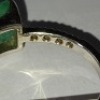 WHITE METAL SOLITAIRE RING (STAMPED 585 14CT GOLD) WITH SQUARE EMERALD & DIAMOND SET SHOULDERS (VALUE FOR INSURANCE PURPOSES &pound;595) - 3