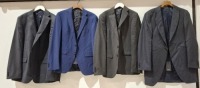 13 X BRAND NEW BARUTTI BLAZERS IN BLACK / GREY / NAVY IN MIXED SIZES 38R , 42L , 40S , 46R ETC - RRP &pound;125 EACH