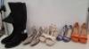 40 X MIXED WOMENS SHOES LOT CONTAINING STEVEMADAM LOW BLOCK HEEL IN SNAKESKIN IN SIZE 3 , MISSGUIDED HIGH BLOCK HEELS IN PINK IN SIZE 5 , BU CROCK HEEL BOOTS IN BLACK IN SIZE 4 , MISSGUIDED HIGH BLOCK HEEL IN TEAL IN SIZE 5 ETC IN TWO TUBS (NOTE - TRAYS N