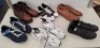 40 X MIXED SHOES LOT CONTAINING LONSDALE TRAINERS IN WHITE/NAVY IN SIZE UK 12 , FIRETRAP BOOTS IN BROWN IN SIZE 8 , TEMPTO TRAINERS IN WHITE/BLACK IN SIZE UK 8.5 , SOULCAL COVERSE SHOES IN RUBY IN SIZE 7 ETC IN TWO TRAYS ( NOTE - TRAYS NOT INCLUDED)