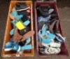40 X MIXED SHOES LOT CONTAINING MUNICH TRAINERS IN BLUE/GREEN IN SIZE 41 , ISAW IT FIRST SPLIT BOOTS IN BLACK IN SIZE UK 5 . MISSGUIDED HIGH BLOCK HEEL IN TEAL IN SIZE 5 , HURLEY X SANDALS IN BLACK IN SIZE 8 ETC IN TWO TRAYS (NOTE - TRAYS NOT INCLUDED) - 2