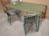 1 X BRAND NEW 4 PIECE GARDEN SET TO INCLUDE 1 HAY PALISSADE OLIVE OUTDOOR DINING TABLE IN SIZE W 160 X D 80 X H 74 - RRP &pound;989 4 HAY PALISSADE CHAIRS IN OLIVE WITH CUSHIONS IN SIZE W 47 X D 56 X H 80 - RRP EACH &pound;244 - TOTAL RRP FOR LOT &pound;1965