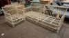 1 X BRAND NEW 2 PIECE GARDEN SET TO INCLUDE 1 SIKA * DESIGN HANDMADE FURNITURE CAROLINE 3 - SEATER SOFA IN WHITE / GREY IN SIZE W 197 X D 80 X H 81 CM - RRP &pound;1,709 1 SIKA * DESIGN HANDMADE FURNITURE CAROLINE LOUNGE CHAIR IN WHITE / GREY IN SIZE W 70 X D