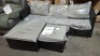 1 X STUDIO BALI CORNER RATTAN SOFA IN BLACK TO INCLUDE SOFA IN SIZE W 128 X D 64 X H 61CM AND ONE TABLE / FOOT STOOL IN SIZE W 50 X 50 X H 30 CM IN ONE BOX (CUSTOMER RETURNS / UNKNOWN CONDITION )