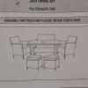 1 X STUDIO JAVA 6 PIECE DINING SET IN GREY / GREY TO INCLUDE TABLE IN SIZE W 100 X D 60 X H 71 CM , LOVE SEAT IN SIZE W 104 X D 59 X H 81 CM , 2 FOOT STOOLS IN SIZE W 37 X D 37 H 37 , 2 CHAIRS IN SIZE E 58 X D 59 X H 81 CM IN TWO BOXES (NOTE CUSTOMER RET