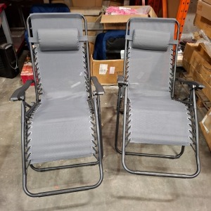 1 X SET OF 2 BRAND NEW STUDIO ROYALE LOUNGERS IN BLACK