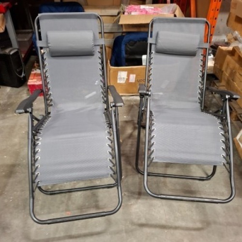 1 X SET OF 2 BRAND NEW STUDIO ROYALE LOUNGERS IN BLACK
