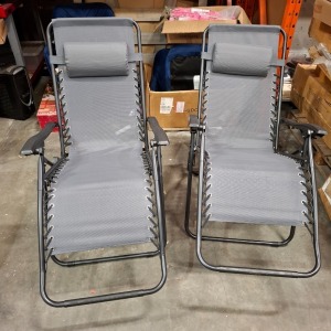 1 X SET OF 2 BRAND NEW STUDIO ROYALE LOUNGERS IN BLACK