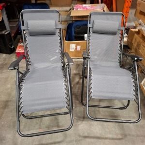 1 X SET OF 2 BRAND NEW STUDIO ROYALE LOUNGERS IN BLACK