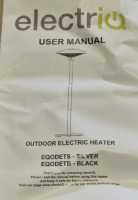 1 X BRAND NEW ELECTRIQ OUTDOOR FREE STANDING TALL ELECTRIC PATIO HEATER IN ONE BOX