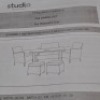 1 X STUDIO FIJI 6 PIECE DINING SET IN BLACK /GREY TO INCLUDE TABLE IN SIZE W 97 X D 62 X H 62 , LOVE SEAT IN SIZE W 101 X D 53 X H 81 , 2 FOOT STOOLS IN SIZE W 38 X D 38 X H 38 , 2 CHAIRS IN SIZE W 56 X D 53 X H 81CM IN TWO BOXES (NOTE CUSTOMER RETURNS ) - 3
