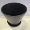 5 X BRAND NEW HAY FLOWERPOT AND SAUCER IN BLACK IN SIZE DIAM 21.5 X H 20 IN ONE BOX - RRP EACH &pound;26.20